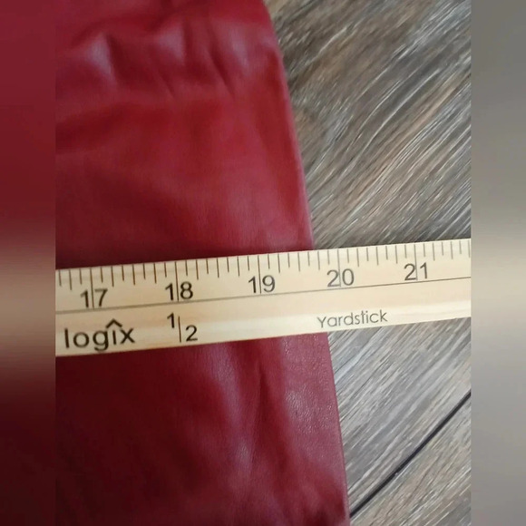 Jason Wu faux leather burnt orange pull-on pants women's size Medium sli… - Picture 10 of 11